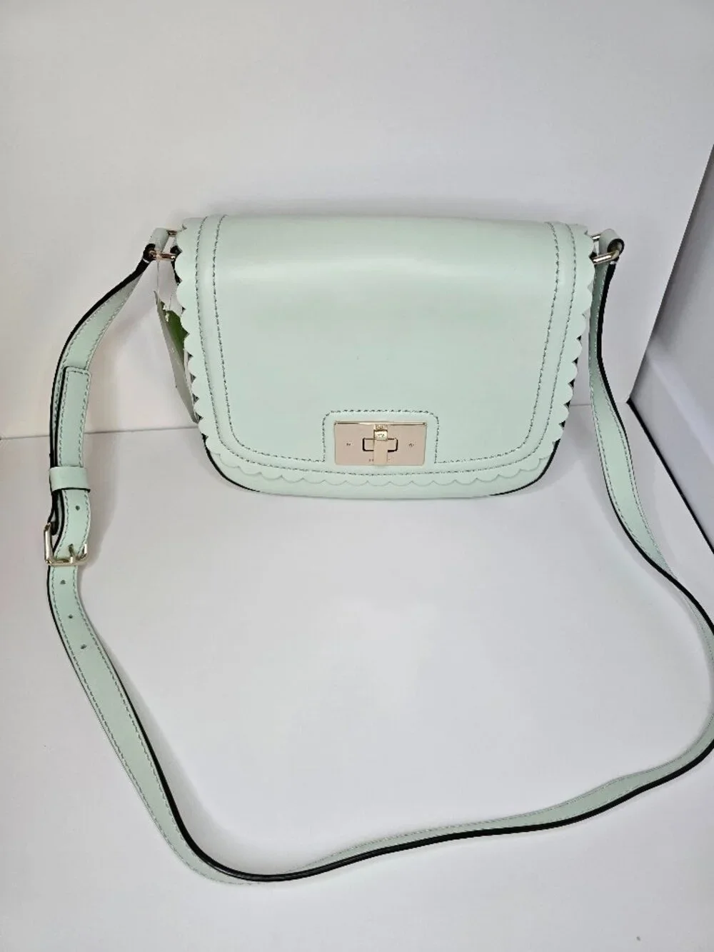 Like New Kate Spade Lilac Road Faded Mint Scalloped Crossbody